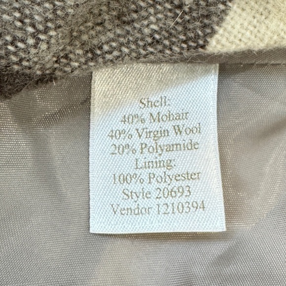 Caslon Virgin Wool and Mohair Plaid Brown Midi Skirt (Sz 6) - Picture 6 of 6